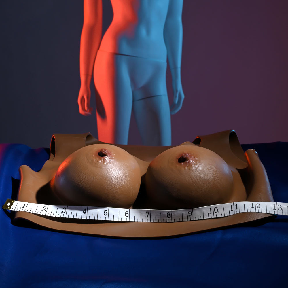 Gender X UNDERGARMENTS - PLATE C-CUP - Dark - Brown Wearable Breasts - C-Cup Size Gender X