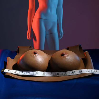 Gender X UNDERGARMENTS - PLATE C-CUP - Dark - Brown Wearable Breasts - C-Cup Size Gender X