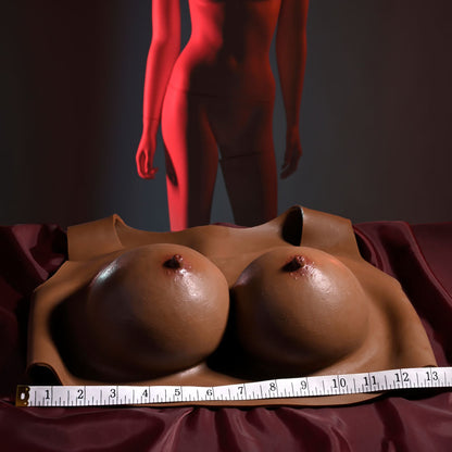 Gender X UNDERGARMENTS - PLATE D-CUP - Dark - Brown Wearable Breasts - D-Cup Size Gender X