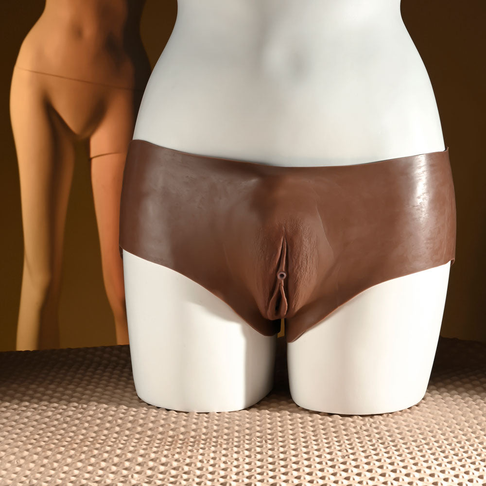 Gender X UNDERGARMENTS - BRIEFS - Dark - Brown Wearable Vagina Briefs Gender X
