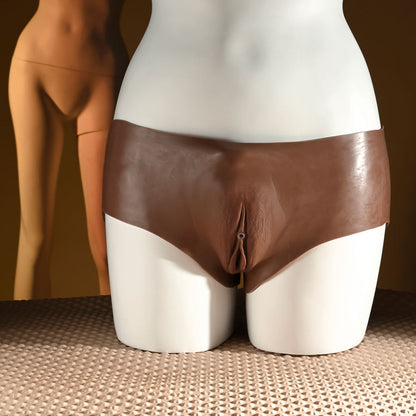 Gender X UNDERGARMENTS - BRIEFS - Dark - Brown Wearable Vagina Briefs Gender X
