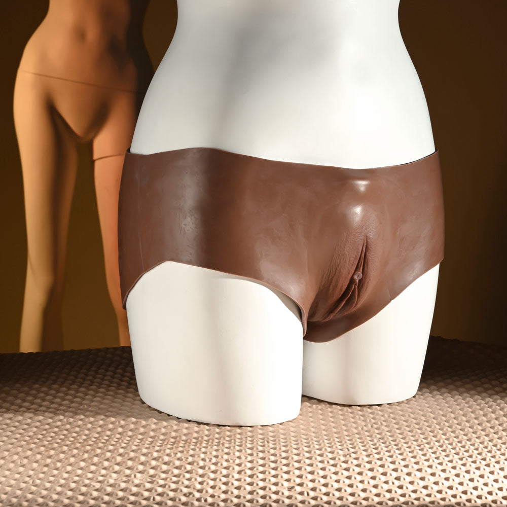 Gender X UNDERGARMENTS - BRIEFS - Dark - Brown Wearable Vagina Briefs Gender X