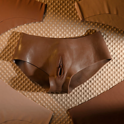 Gender X UNDERGARMENTS - BRIEFS - Dark - Brown Wearable Vagina Briefs Gender X