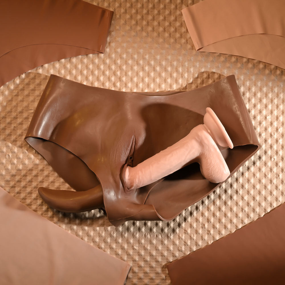 Gender X UNDERGARMENTS - BRIEFS - Dark - Brown Wearable Vagina Briefs Gender X