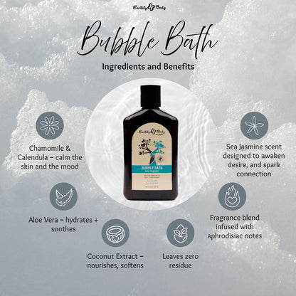 EB Hemp Seed Bubble Bath SEA JASMINE - 250 ml - Sea Jasmine Scented Bubble Bath  - 250 ml Bottle Earthly Body