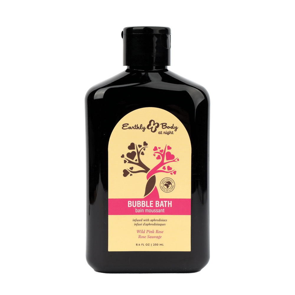 EB Hemp Seed Bubble Bath WILD PINK ROSE - 250 ml - Wild Pink Rose Scented Bubble Bath  - 250 ml Bottle Earthly Body
