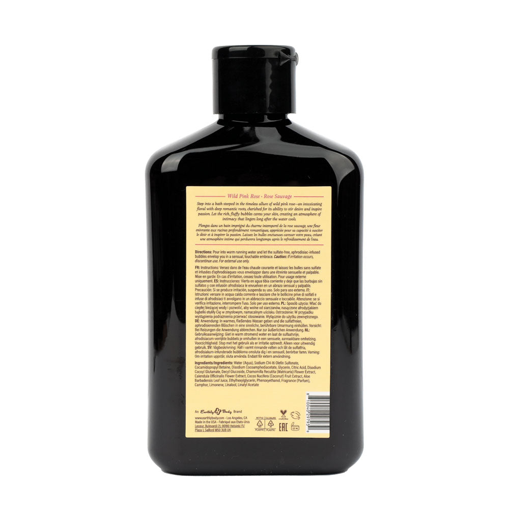 EB Hemp Seed Bubble Bath WILD PINK ROSE - 250 ml - Wild Pink Rose Scented Bubble Bath  - 250 ml Bottle Earthly Body