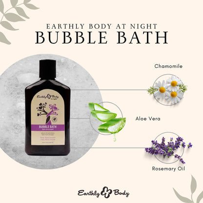 EB Hemp Seed Bubble Bath YLANG YLANG LAVENDER - 250 ml - Ylang Ylang Lavender Scented Bubble Bath  - 250 ml Bottle Earthly Body