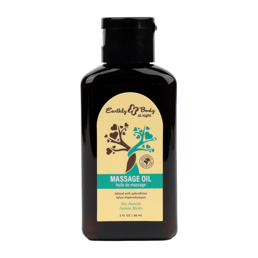 EB Hemp Seed Massage Oil SEA JASMINE - 60 ml - Sea Jasmine Scented Massage Oil - 60 ml Bottle Earthly Body