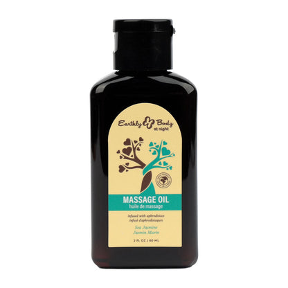 EB Hemp Seed Massage Oil SEA JASMINE - 60 ml - Sea Jasmine Scented Massage Oil - 60 ml Bottle Earthly Body