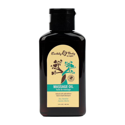 EB Hemp Seed Massage Oil SEA JASMINE - 60 ml - Sea Jasmine Scented Massage Oil - 60 ml Bottle Earthly Body