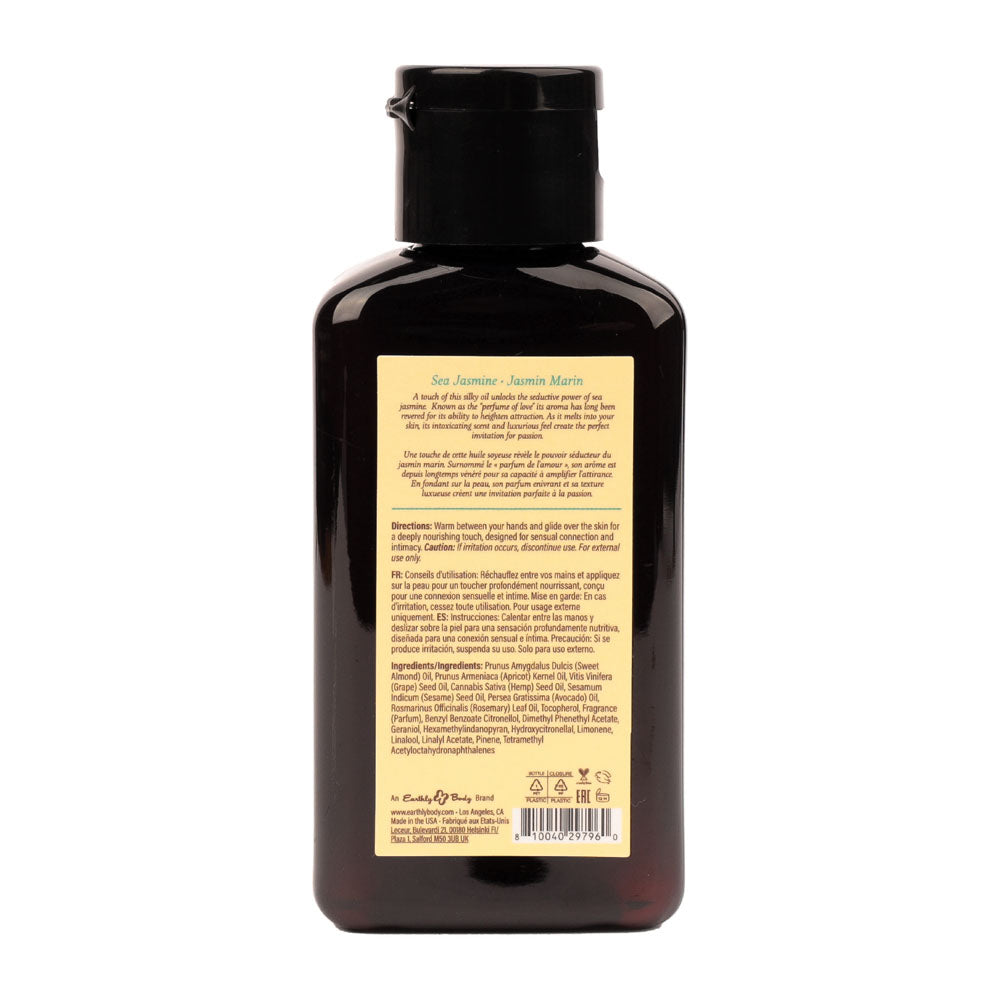 EB Hemp Seed Massage Oil SEA JASMINE - 60 ml - Sea Jasmine Scented Massage Oil - 60 ml Bottle Earthly Body