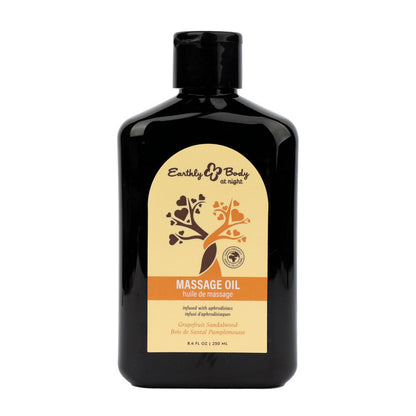 EB Hemp Seed Massage Oil GRAPEFRUIT SANDALWOOD - 250 ml - Grapefruit Sandalwood Scented Massage Oil - 250 ml Bottle Earthly Body