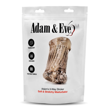 Adam & Eve Adam's 3-Way Stroker - Clear Triple Hole Stroker Adam & Eve