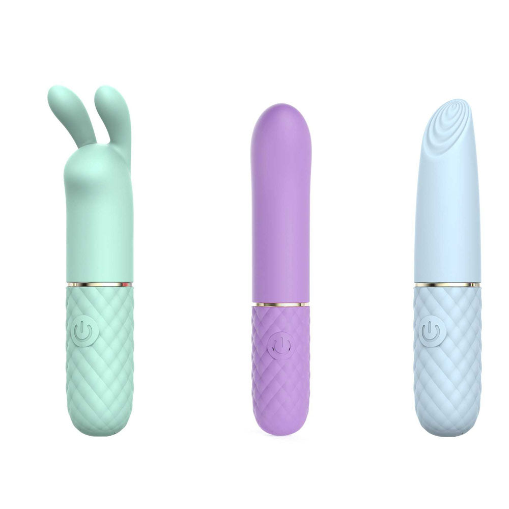 Adam & Eve TRIPLE PLEASURES - Coloured USB Rechargeable Vibrators - Set of 3 Adam & Eve