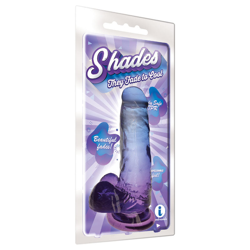 Shades 7'' Jelly TPR Dong - Violet 17.8 cm Dong Icon Brands