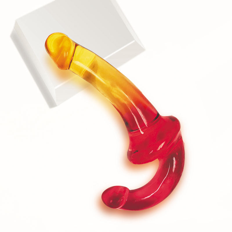 Shades 9.5'' Strapless Double Dong - Pink/Orange 24 cm Double Dong Icon Brands