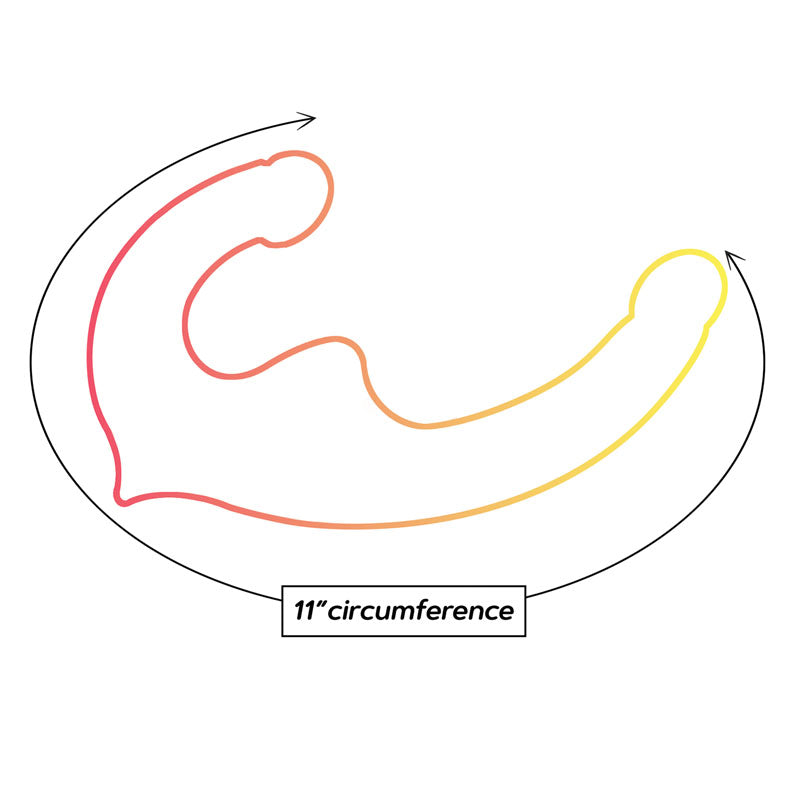 Shades 9.5'' Strapless Double Dong - Pink/Orange 24 cm Double Dong Icon Brands