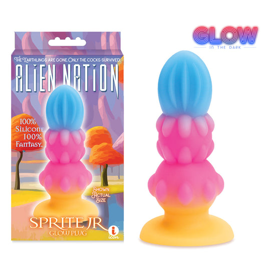 Alien Nation - Sprite Jr. - Glow in Dark Coloured 10.8 cm Fantasy Anal Plug Coloured - Club X