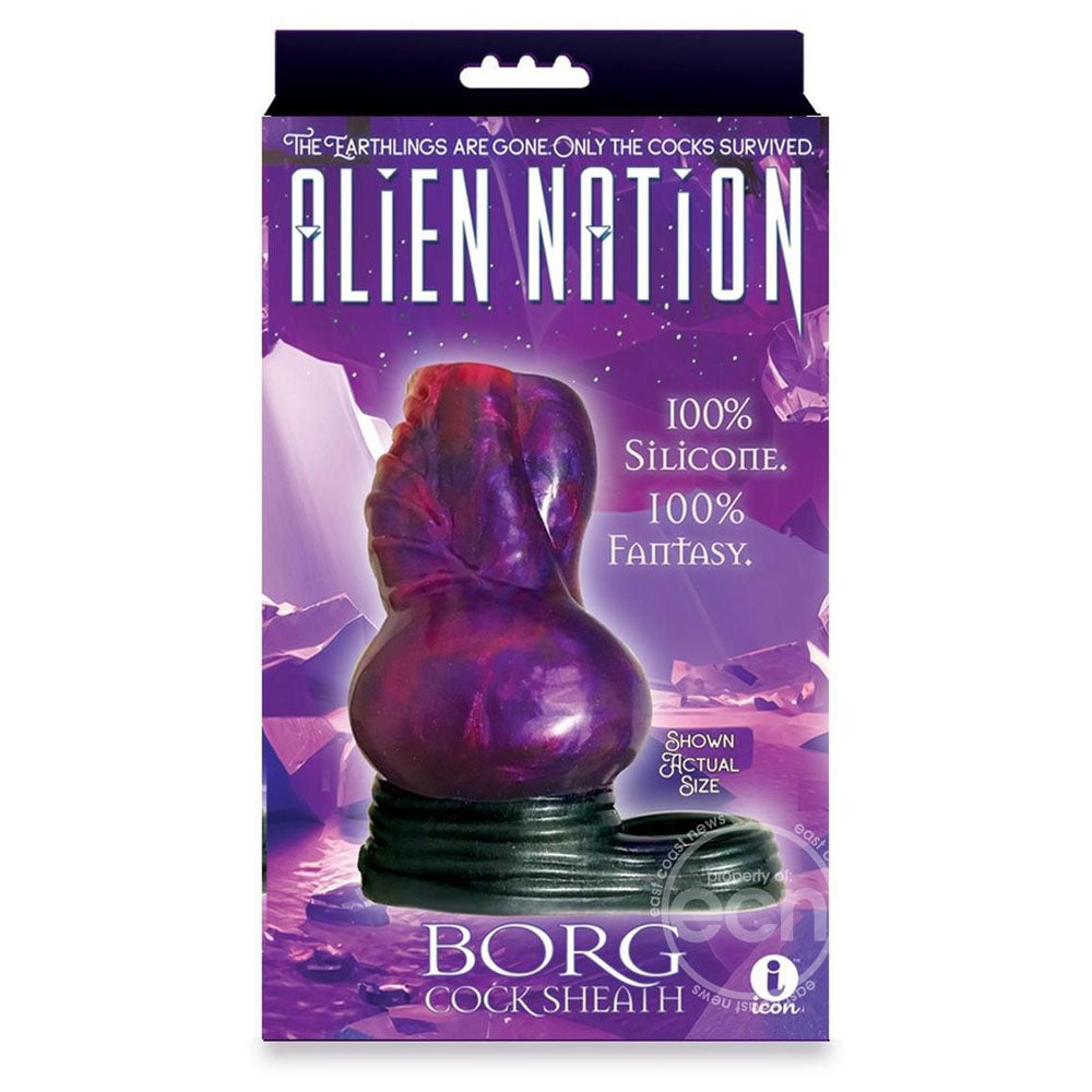 Alien Nation - Borg - Purple/Black 11.5 cm Penis Sheath Icon Brands