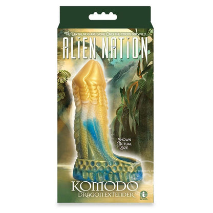 Alien Nation - Komodo - Blue/Gold 16.5 cm Penis Extender Fantasy Sleeve Icon Brands