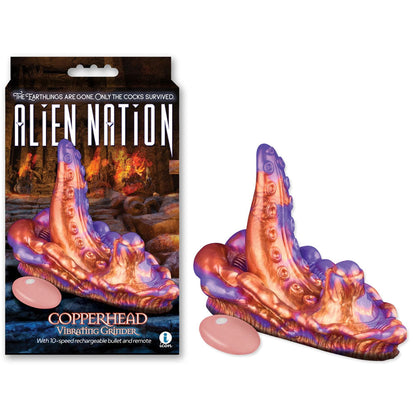 Alien Nation - Copperhead - Coloured USB Rechargeable Vibrating Fantasy Grinder Pad with Remote Icon Brands