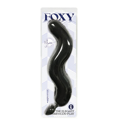 Foxy Fox Tail Silicone Butt Plug - Black - 46 cm Tail Icon Brands