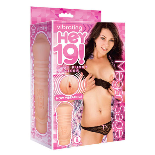 Hey 19! Megan Sage - Flesh Teen Vibrating Vagina Masturbator Icon Brands