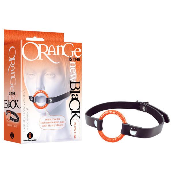 Orange Is The New Black - Blow Gag - Black/Orange Open Mouth Gag Icon Brands