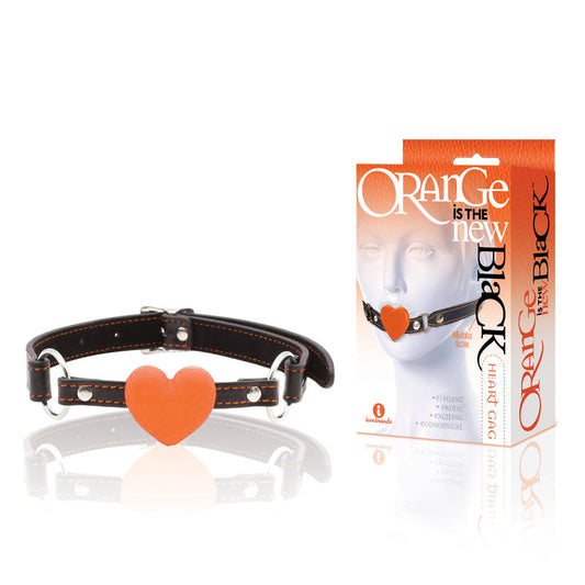 The 9's Orange Is The New Black, Heart Gag - Black/Orange Mouth Restraint Icon Brands