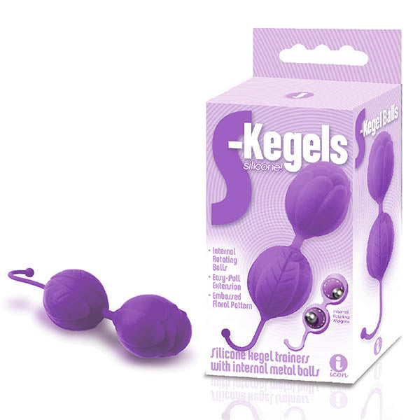 The 9's S-Kegels - Purple Silicone Kegel Balls Icon Brands