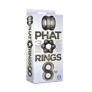 The 9's Phat Rings - Smoke Cock Rings - Set of 3 Icon Brands