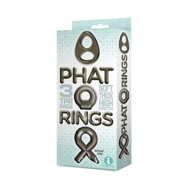 The 9's Phat Rings - Smoke Cock Rings - Set of 3 Icon Brands