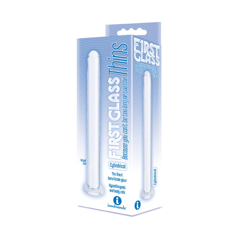The 9's First Glass Thins, Cylindrical - Clear Glass 17.8 cm Dildo Icon Brands
