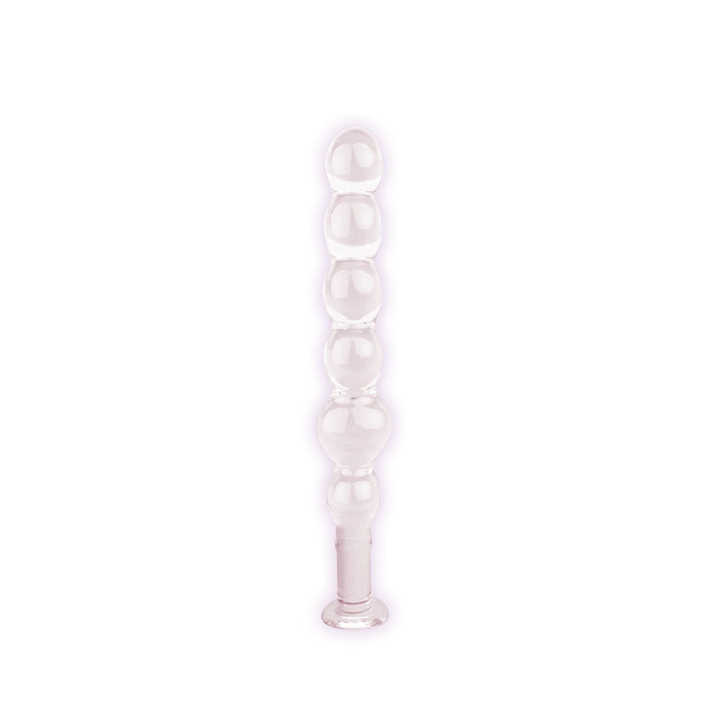 The 9's Glass First Thins, Elliptical - Clear Glass 17.8 cm Anal Beads Icon Brands
