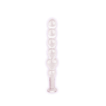 The 9's Glass First Thins, Elliptical - Clear Glass 17.8 cm Anal Beads Icon Brands
