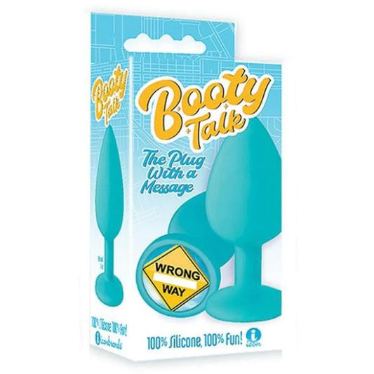 The 9's Booty Talk - Wrong Way - Teal Butt Plug Teal - Club X