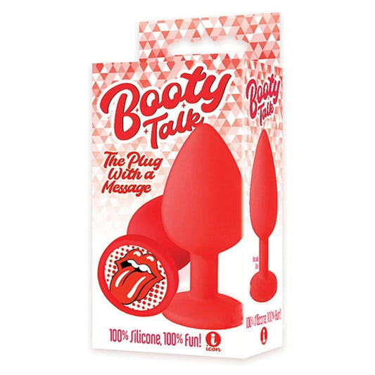 The 9's Booty Talk - Tongue - Red Butt Plug Red - Club X