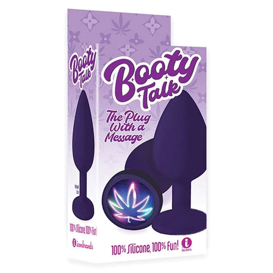 The 9's Booty Talk - Neon Leaf - Purple Butt Plug Purple - Club X