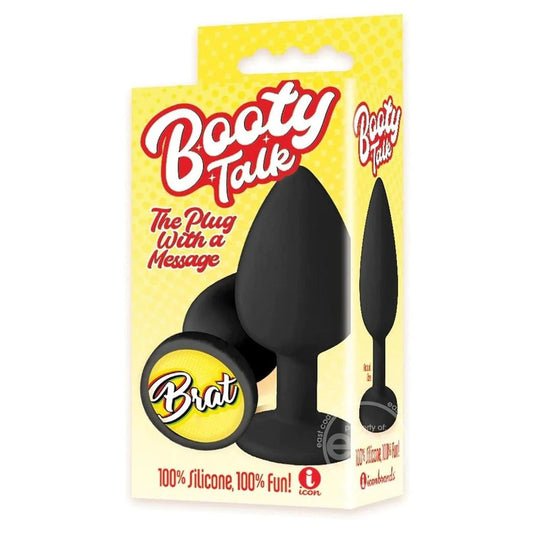The 9's Booty Talk - Brat - Black Butt Plug Black - Club X