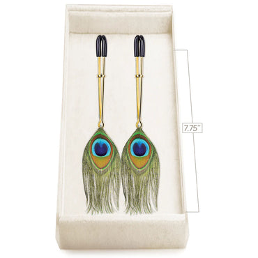 Couture Clip - Peacock Plume Nipple Clips - Club X
