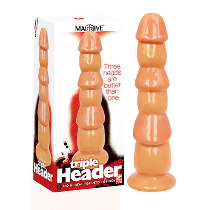 Massive Triple Header - Flesh 3 Dick Head Dildo Icon Brands