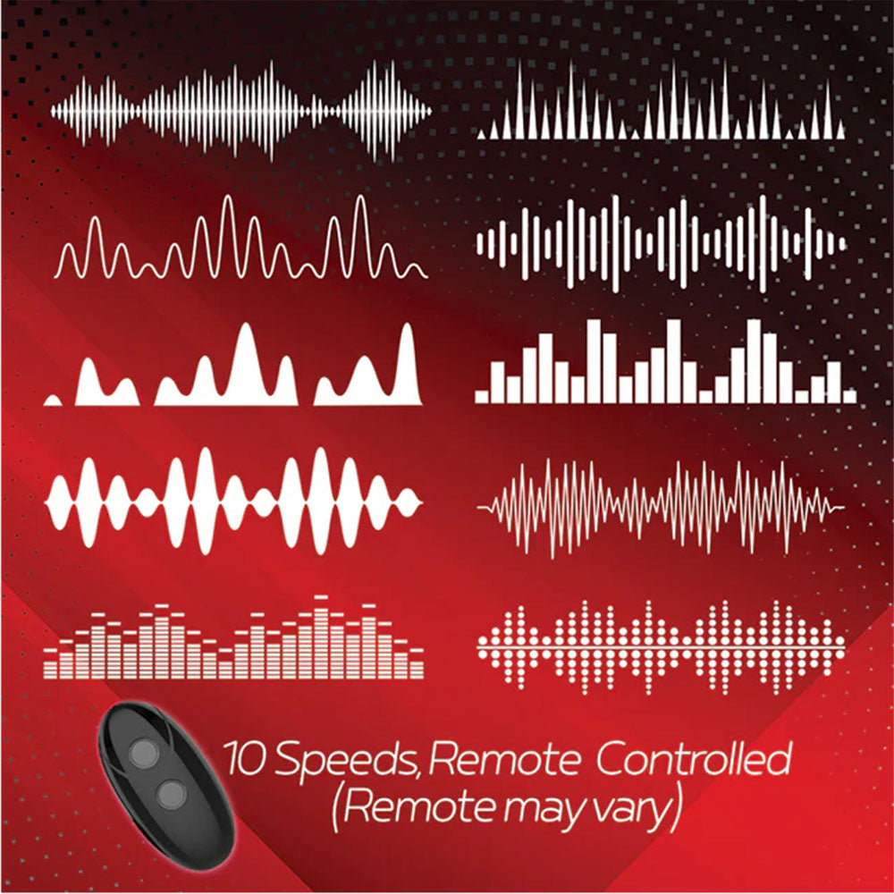 Red Dot Rings - V2 - Black USB Rechargeable Vibrating Cock & Ball Ring with Remote Icon Brands