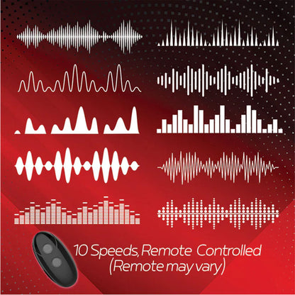 Red Dot Rings - V2 - Black USB Rechargeable Vibrating Cock & Ball Ring with Remote Icon Brands