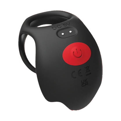 Red Dot Rings - V3 - Black USB Rechargeable Vibrating Cock & Ball Ring with Remote Icon Brands