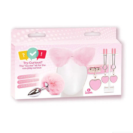 Try-Curious Kitty Kit - Pink Cosplay Kit - 5 Piece Set Pink - Club X