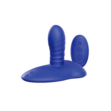 Adam & Eve THE MIDNGHT RIDER - Blue USB Rechargeable Thrusting Vibrating Grinder with Remote Control Adam & Eve