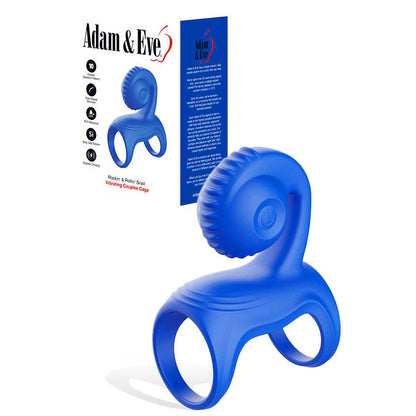 Adam & Eve ROCKIN & ROLLIN SNAIL - Blue USB Rechargeable Vibrating Couples Cage Adam & Eve