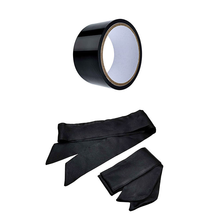 Adam & Eve MIDNIGHT MOODS COLLECTION - Black Couples Bondage Kit - Set of 10 Pieces Adam & Eve
