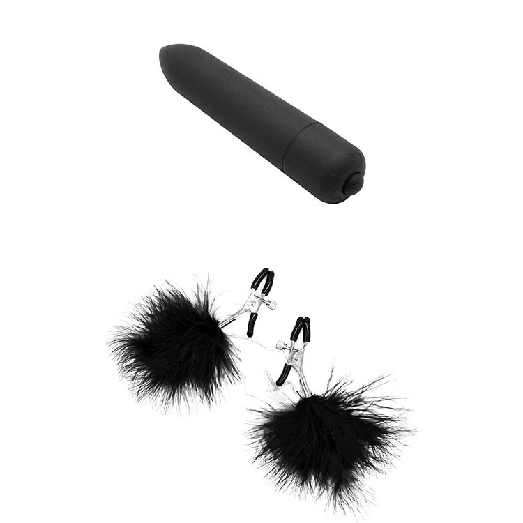 Adam & Eve MIDNIGHT MOODS COLLECTION - Black Couples Bondage Kit - Set of 10 Pieces Adam & Eve